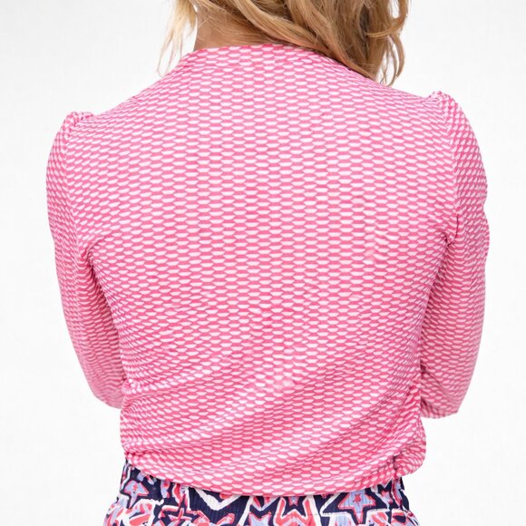 MARIE BIRDIE "Amore" Lightweight Golf Top - Rose Pink - NEW WITH TAGS! - Picture 5 of 13